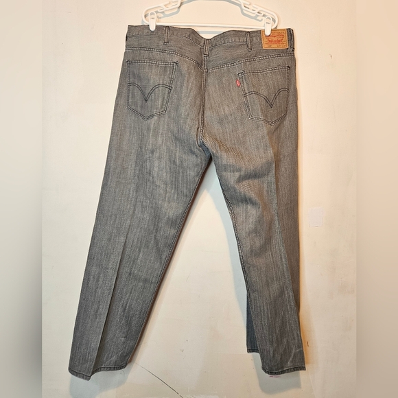 💙Levi’s 569 Loose Straight Jeans Mens 44x32 Wide Leg, Gray 💛💙 - Picture 5 of 7